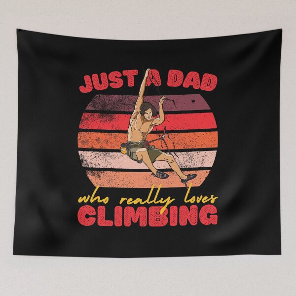 Item preview, Just a Dad Who Loves Climbing designed and sold by to-esu.