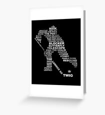 Hockey Vocabulary Greeting Card