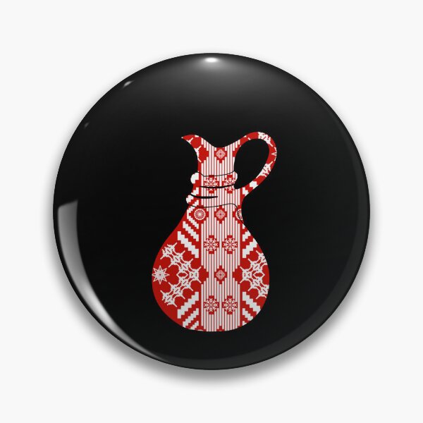 Item preview, Ethnic tribal perfume red white ikat designed and sold by dannyjar.