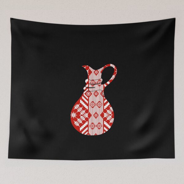 Item preview, Ethnic tribal perfume red white ikat designed and sold by dannyjar.