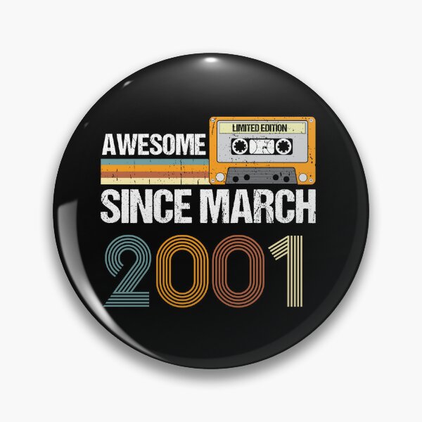 Item preview, Awesome Since March 2001 | 22th Birthday Gifts | 22 Years Old Gifts designed and sold by AMINE  ★★★★★.