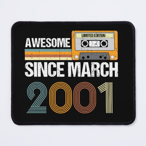 Item preview, Awesome Since March 2001 | 22th Birthday Gifts | 22 Years Old Gifts designed and sold by AMINE ★★★★★.