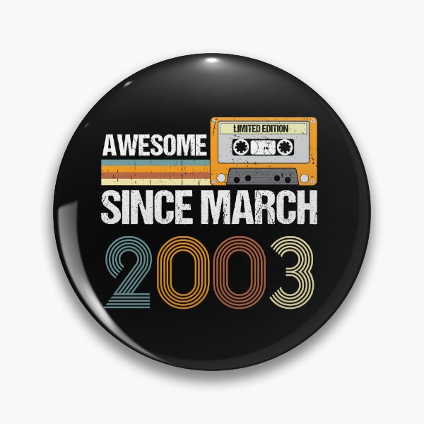 Item preview, Awesome Since March 2003 | 20th Birthday Gifts | 20 Years Old Gifts designed and sold by AMINE  ★★★★★.