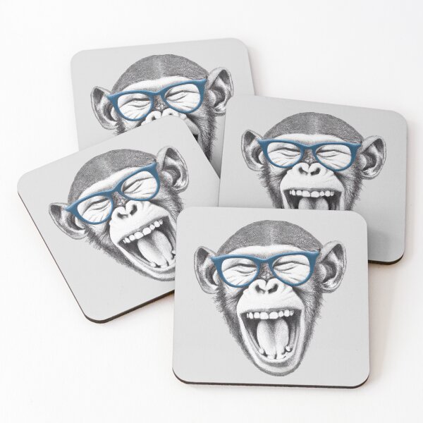 Item preview, Monkey wearing glasses designed and sold by RisingAir.