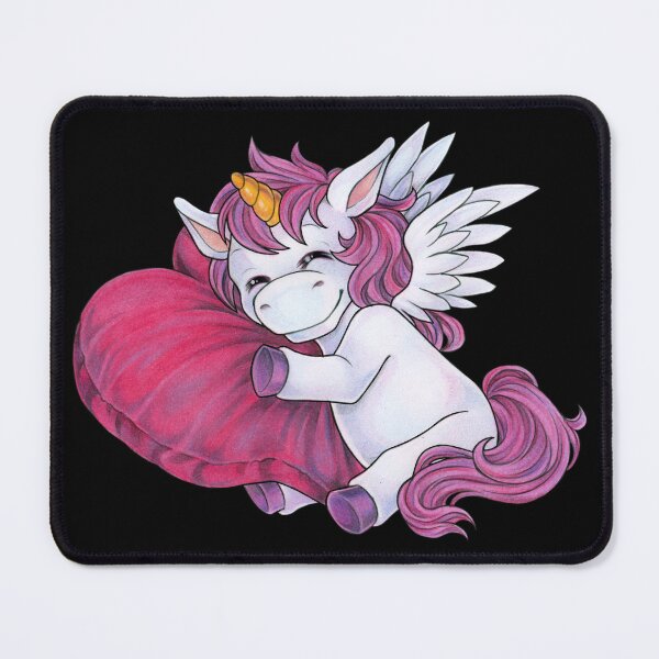 Item preview, Sleeping Unicorn Heart Pillow Unicorn lovers designed and sold by ZadzeneaArt.