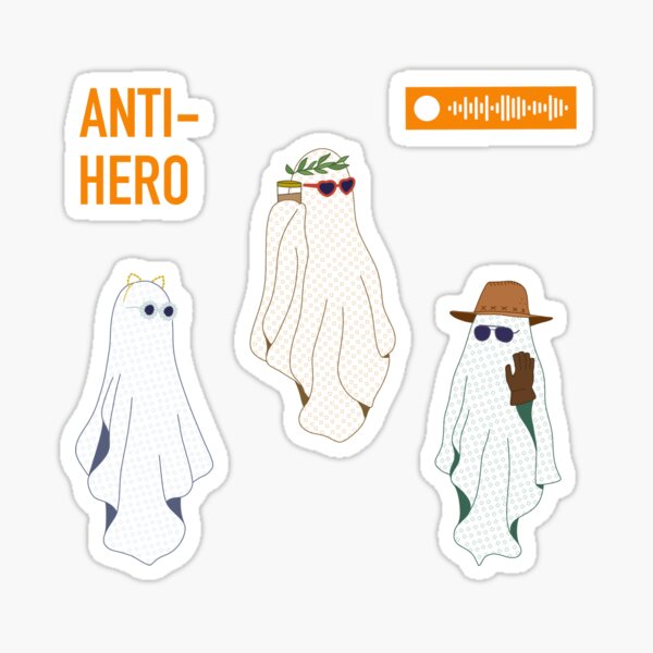 Anti Hero Ghost Sticker Swift Sticker Swiftie Taylor Swift Water Resistant Sticker  Water Bottle Sticker Laptop Sticker 