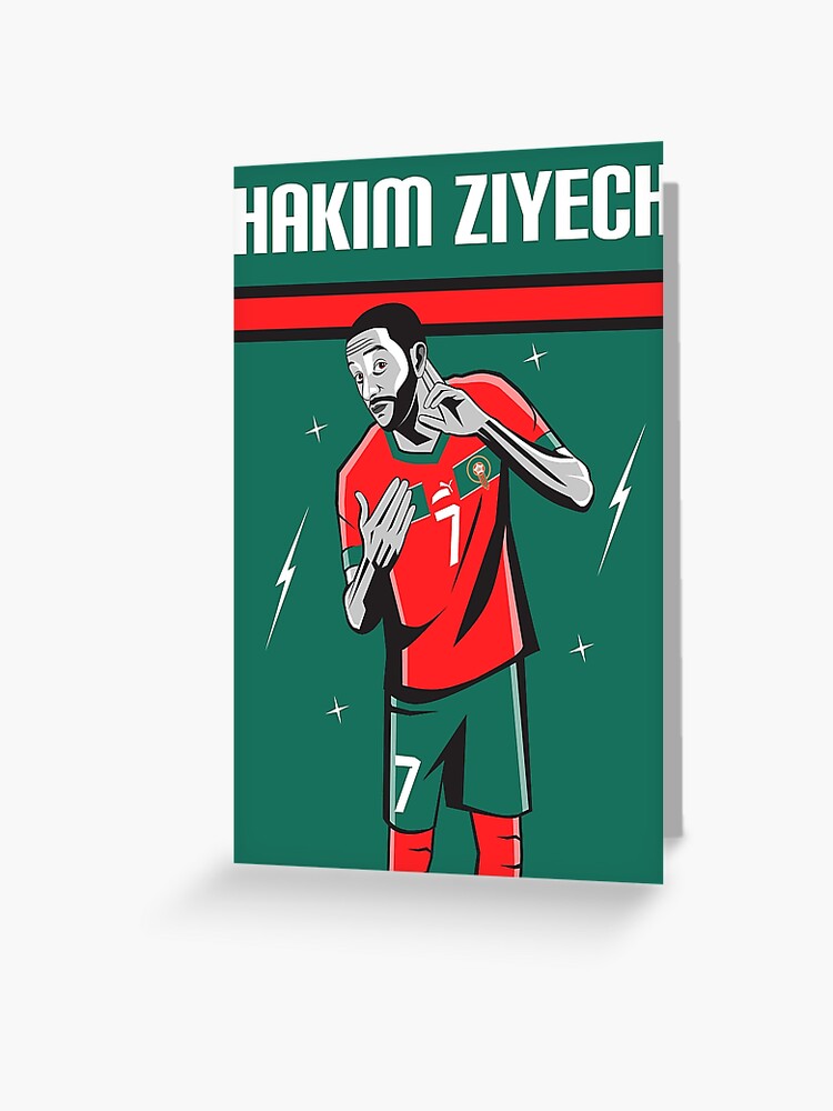 Ziyech #7 MOR Red Green 22 Football Jersey Sticker for Sale by Millustgfx