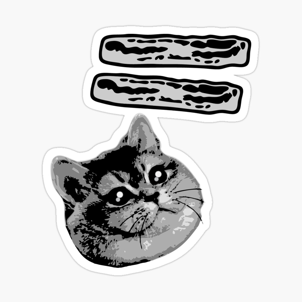 cat loves bacon