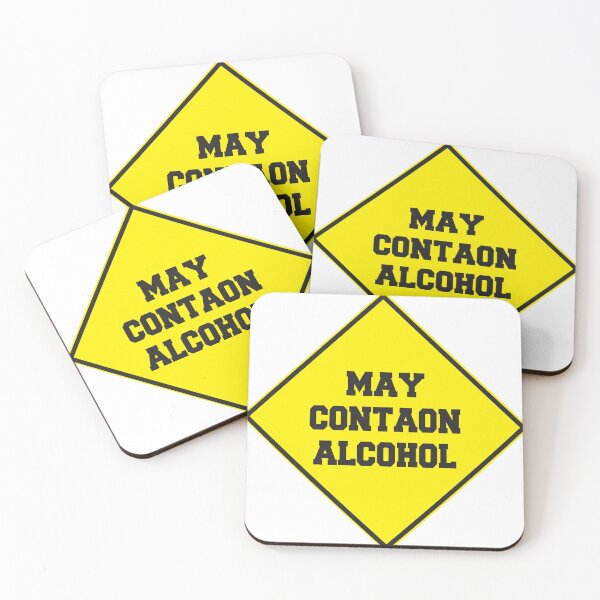Item preview, May Contain Alcohol Yellow Sign designed and sold by Mannoucha ⭐⭐⭐⭐⭐ ( 1,978 reviews ).