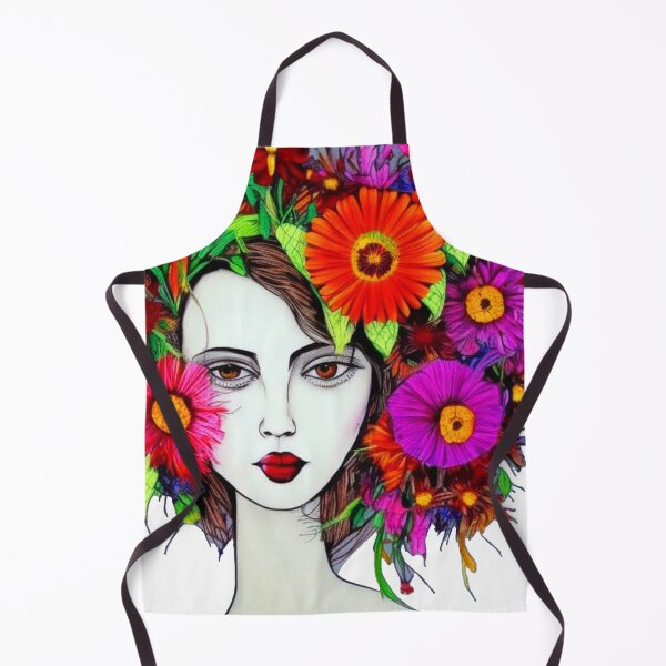 Item preview, Abstract beauty portrait of a women blossoming with flowers 11 designed and sold by vishalraifx.