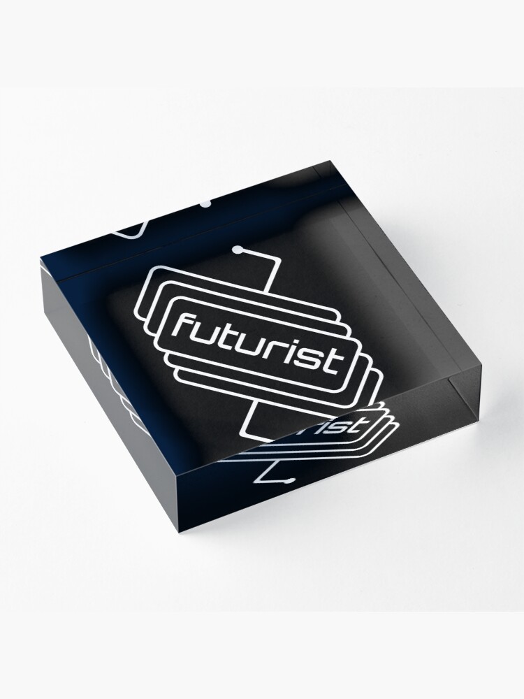 Alternate view of Futurist Circuit Acrylic Block