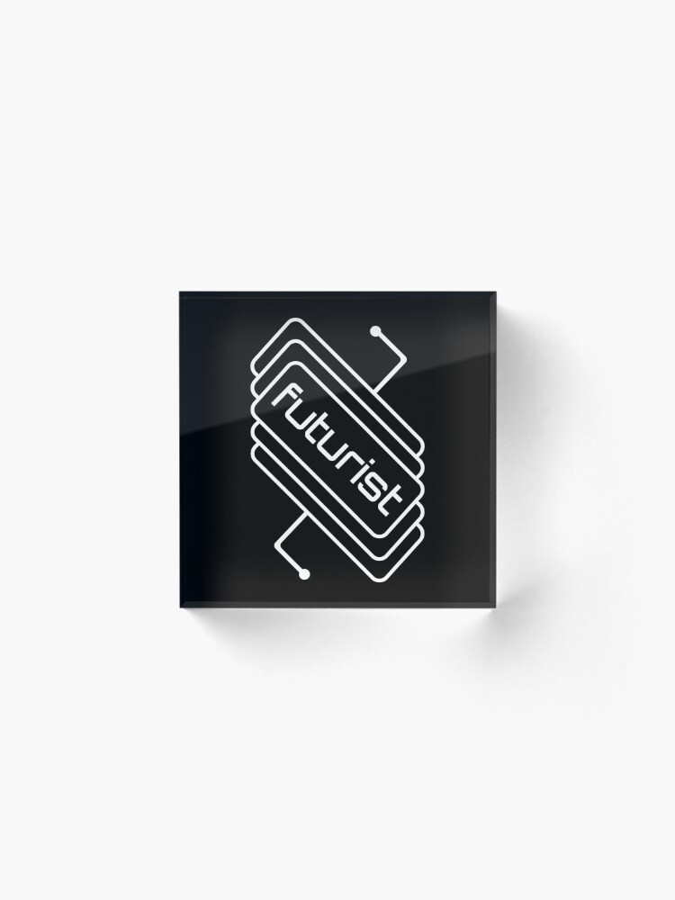 Alternate view of Futurist Circuit Acrylic Block
