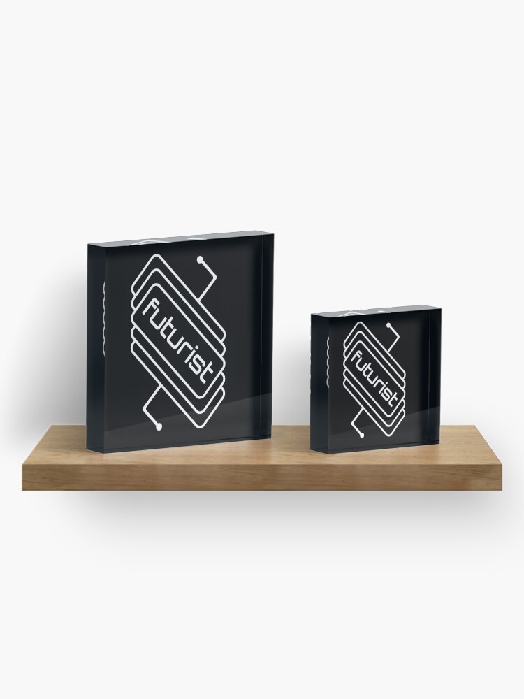 Alternate view of Futurist Circuit Acrylic Block