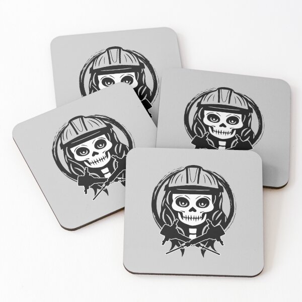 Item preview, Fossicker Female Skull and Crossed Jackhammer Black Logo designed and sold by Nuletto.