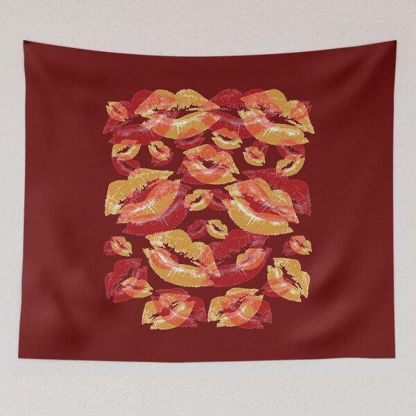 Item preview, Cover Me In Lipstick Kisses Red and Rich Yellow Lipstick designed and sold by taiche.