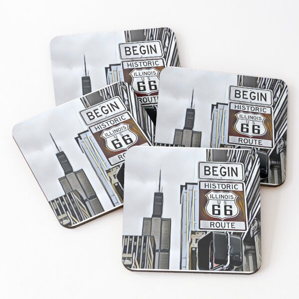 Item preview, Historic Route 66 starting point sign in Chicago designed and sold by IvryCXR.