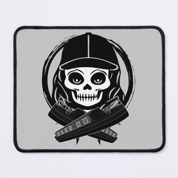 Item preview, Gongoozler Female Skull and Crossed Narrowboats Black Logo designed and sold by Nuletto.
