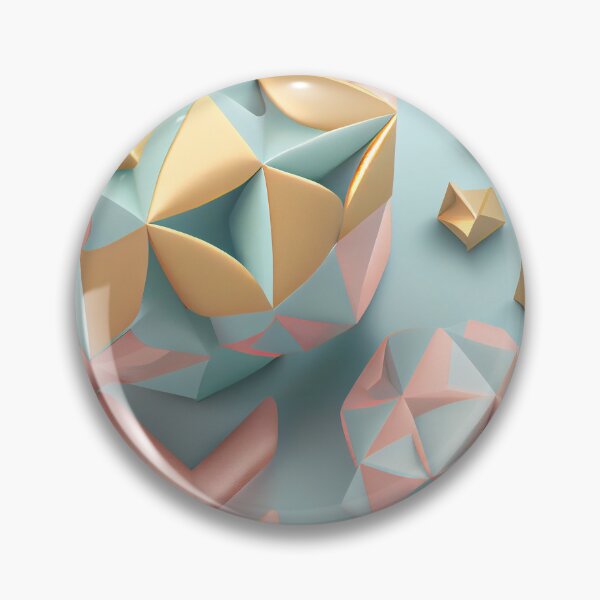 Artikelvorschau, Three Dimensional Pastel Aesthetic Scandinavian Pattern Digital Painting entworfen und verkauft von CodeAndColors.