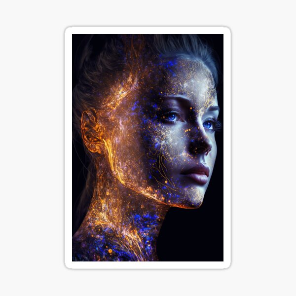 bioluminescent with an abstract Sticker