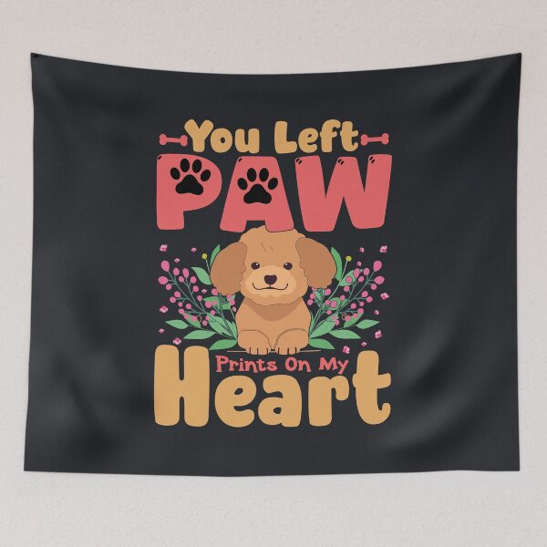 Item preview, You may have left this life but you left pawprints on my heart svg, Memorial dog svg, Memorial Aussie dog, Aussie dog svg designed and sold by UniqueFashionUs.