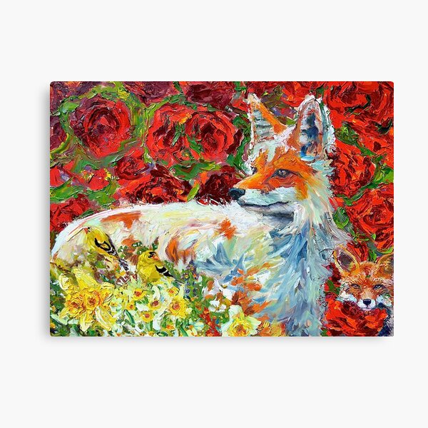 Mamma Fox Canvas Print