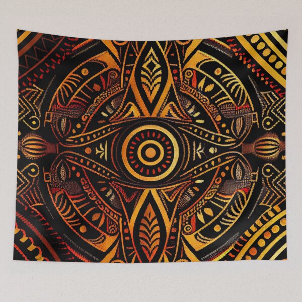 Aperçu de l'œuvre Aggressive Imagined African Pattern Digital Painting créée et vendue par CodeAndColors.