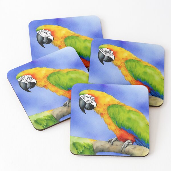Artikelvorschau, Parrot highly detailed watercolor painting entworfen und verkauft von DrawItOnce.