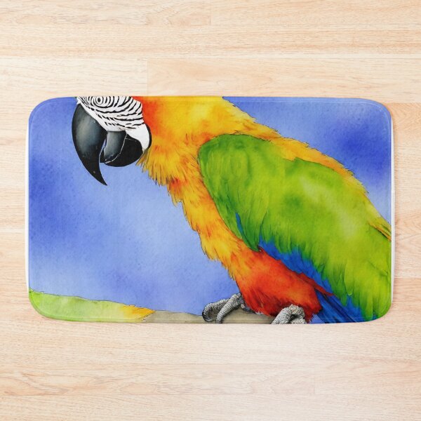 Artikelvorschau, Parrot highly detailed watercolor painting entworfen und verkauft von DrawItOnce.