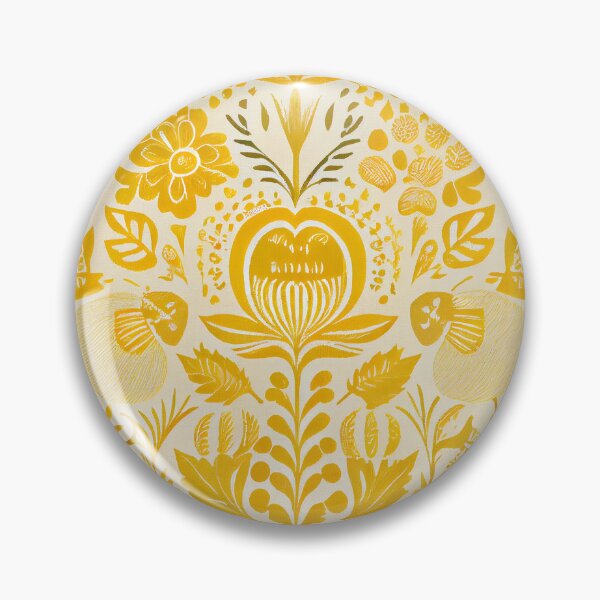 Artikelvorschau, Yellow Enchanted Scandinavian Pattern Digital Painting entworfen und verkauft von CodeAndColors.