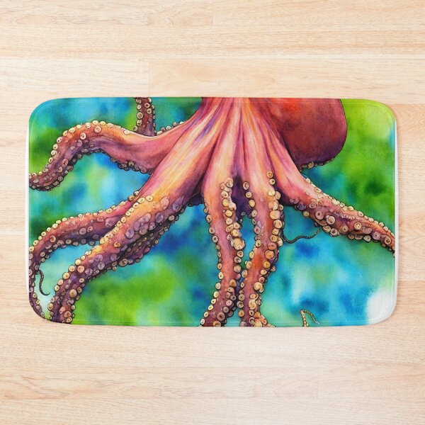 Artikelvorschau, Octopus highly detailed watercolor painting entworfen und verkauft von DrawItOnce.
