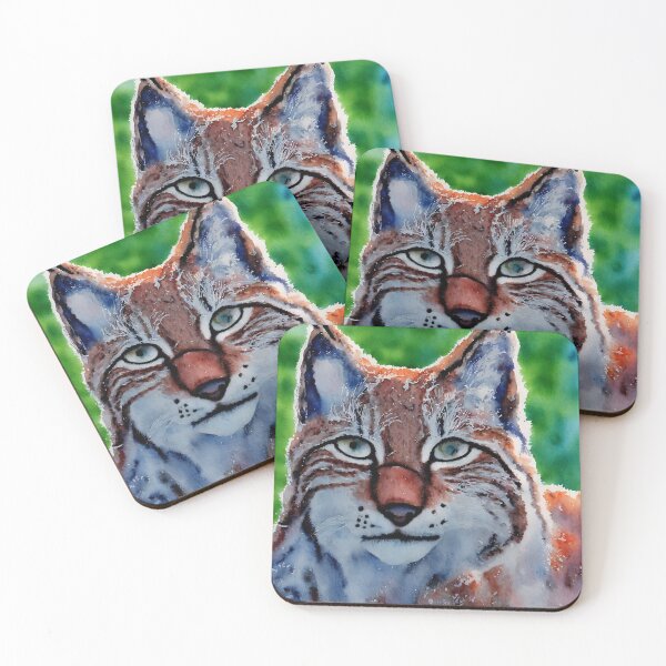 Item preview, Lynx highly detailed watercolor painting designed and sold by DrawItOnce.