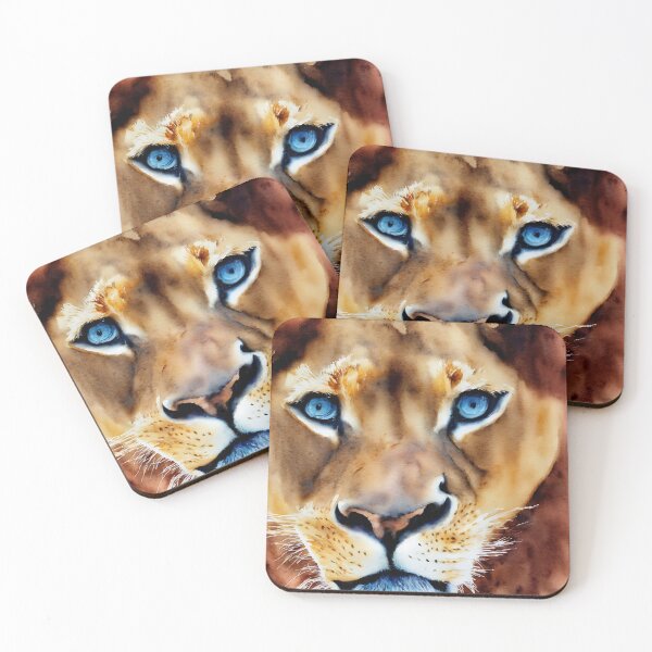 Item preview, Lioness highly detailed watercolor painting designed and sold by DrawItOnce.