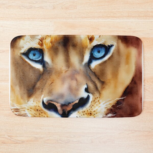 Artikelvorschau, Lioness highly detailed watercolor painting entworfen und verkauft von DrawItOnce.