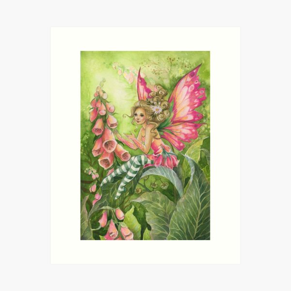 Foxglove Fairy Kunstdruck