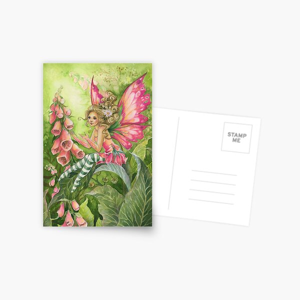 Foxglove Fairy Postkarte