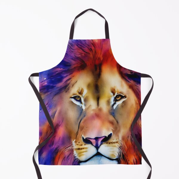 Item preview, Lion highly detailed watercolor painting designed and sold by DrawItOnce.