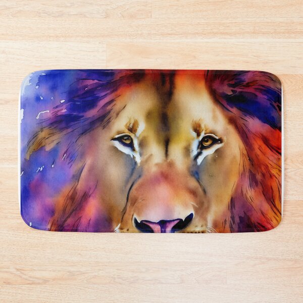 Artikelvorschau, Lion highly detailed watercolor painting entworfen und verkauft von DrawItOnce.