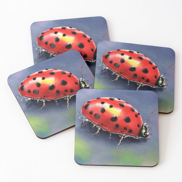 Item preview, Ladybug highly detailed watercolor painting designed and sold by DrawItOnce.