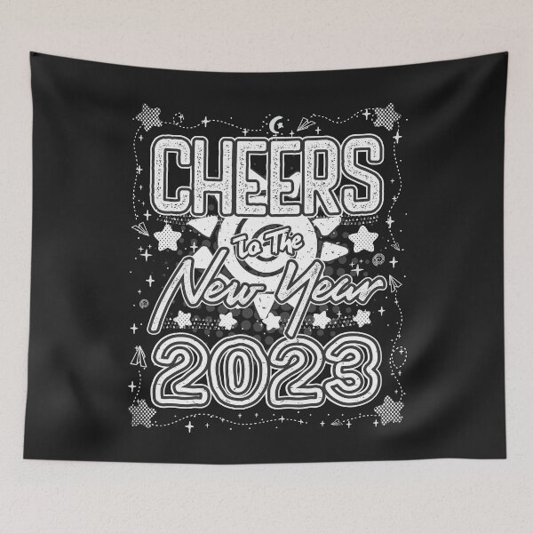Item preview, Cheers to the New Year - funny saying designed and sold by VichallanStudio.