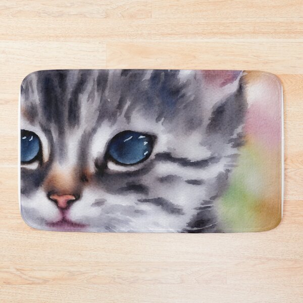 Artikelvorschau, Kitten highly detailed watercolor painting entworfen und verkauft von DrawItOnce.