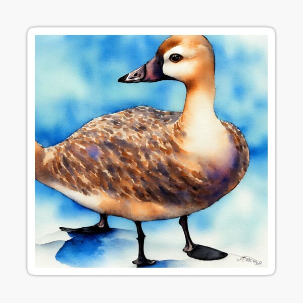 Item preview, Goose highly detailed watercolor painting designed and sold by DrawItOnce.