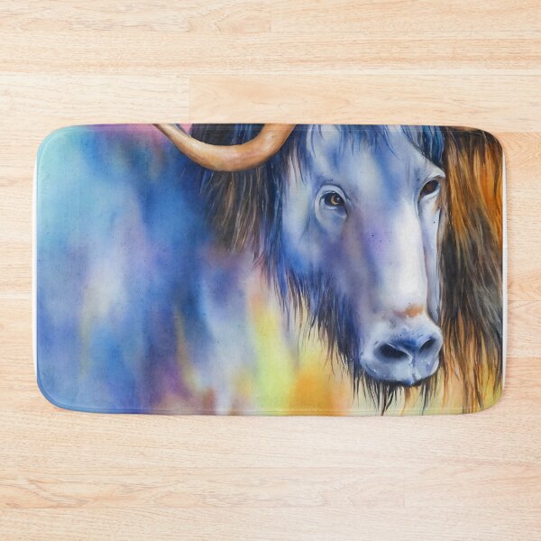 Item preview, Gnu highly detailed watercolor painting designed and sold by DrawItOnce.