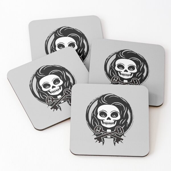 Item preview, Locksmith Female Skull and Crossed Keys Black Logo designed and sold by Nuletto.