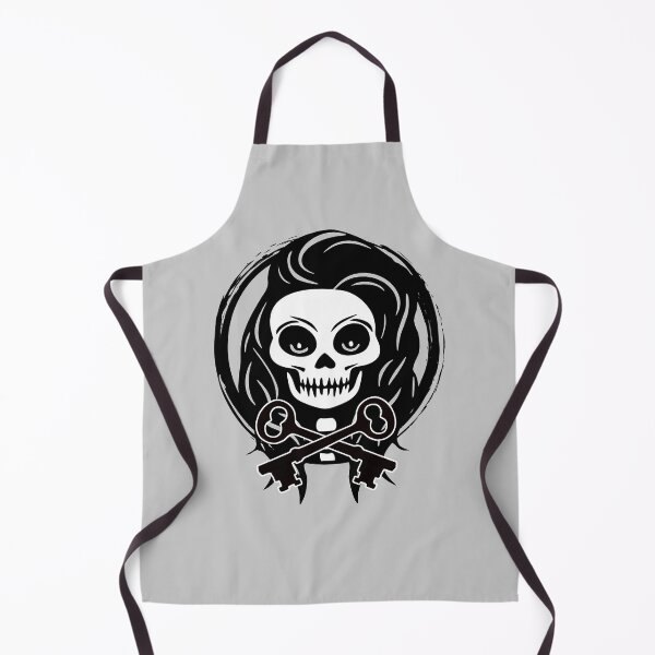 Item preview, Locksmith Female Skull and Crossed Keys Black Logo designed and sold by Nuletto.