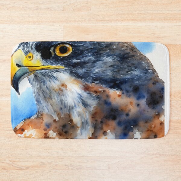 Artikelvorschau, Falcon highly detailed watercolor painting entworfen und verkauft von DrawItOnce.