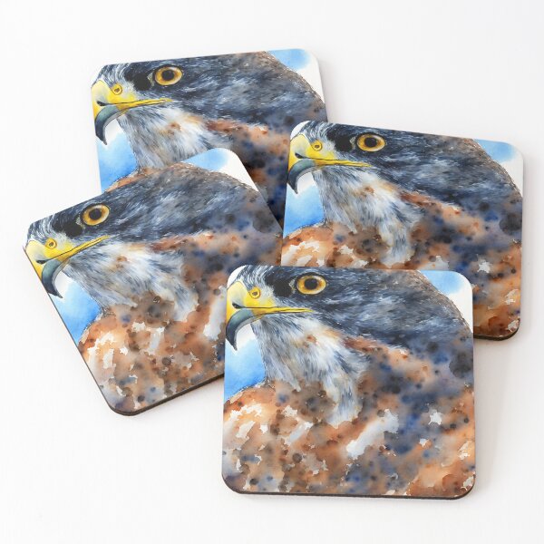 Item preview, Falcon highly detailed watercolor painting designed and sold by DrawItOnce.