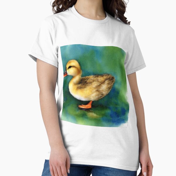 Item preview, Duckling highly detailed watercolor painting designed and sold by DrawItOnce.