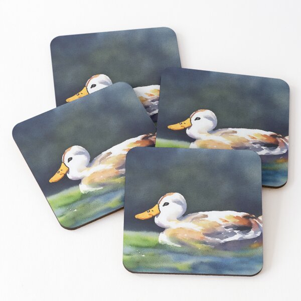 Item preview, Duck highly detailed watercolor painting designed and sold by DrawItOnce.