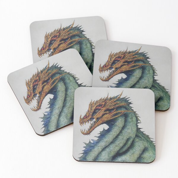 Item preview, Dragon highly detailed watercolor painting designed and sold by DrawItOnce.