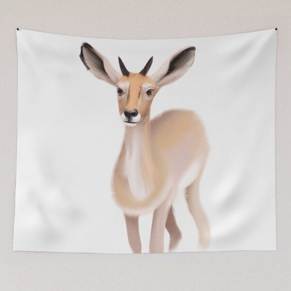 Item preview, Cute Antelope Drawing designed and sold by WeHeartAnimals.